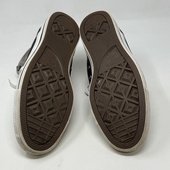 Converse All Star Hiker Shoes Mens 9.5 Black Gray Leather Suede Mid Top Sneaker - Picture 13 of 16